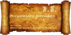 Morgenstern Bernadett névjegykártya